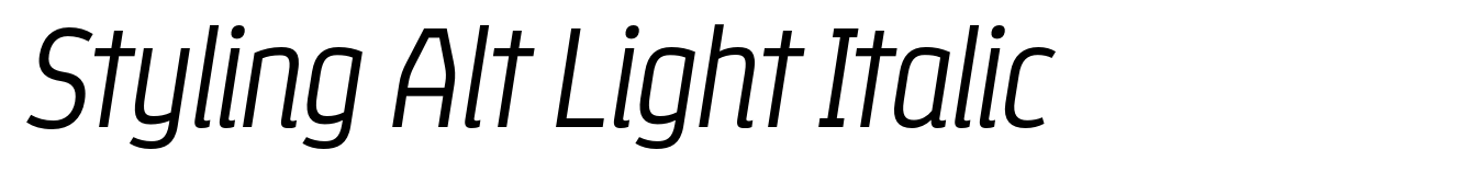 Styling Alt Light Italic